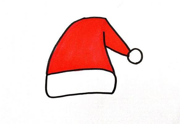 圣诞老人帽子怎么画_简笔画教程_简笔画大全