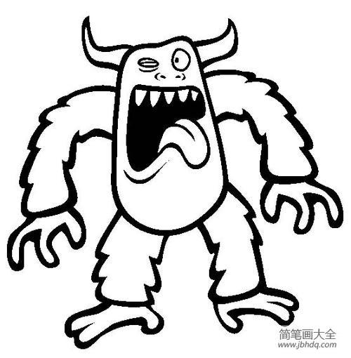 动漫人物简笔画怪物电力公司简笔画简笔画一组怪兽简笔画教程怪物简笔
