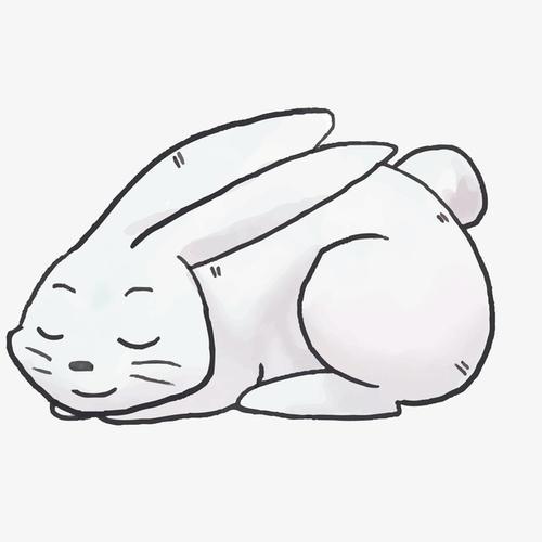 睡觉的兔子怎么画简笔画