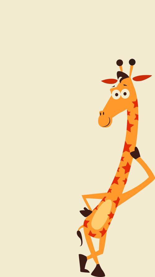 手机壁纸高清可爱长颈鹿