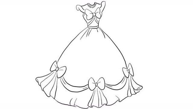 简笔画的公主裙怎么画简单