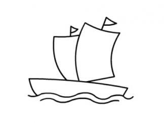 如何画帆船幼儿简笔画
