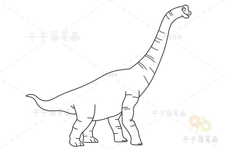 简笔画恐龙的画法腕龙