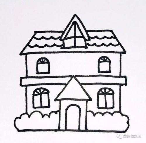 幼儿园简笔画房子简单画法