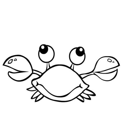 螃蟹简笔画小动物