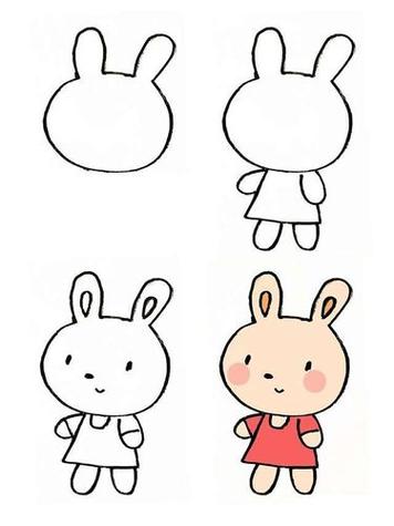 小兔怎么画简笔画 卡通图片步骤