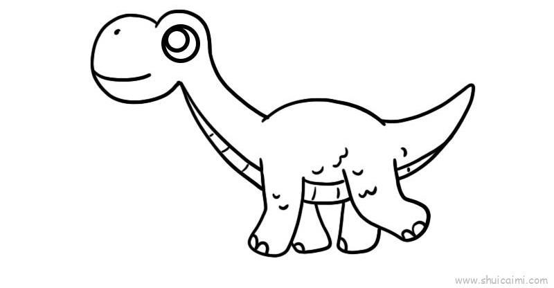儿童简笔画简单又好看的恐龙