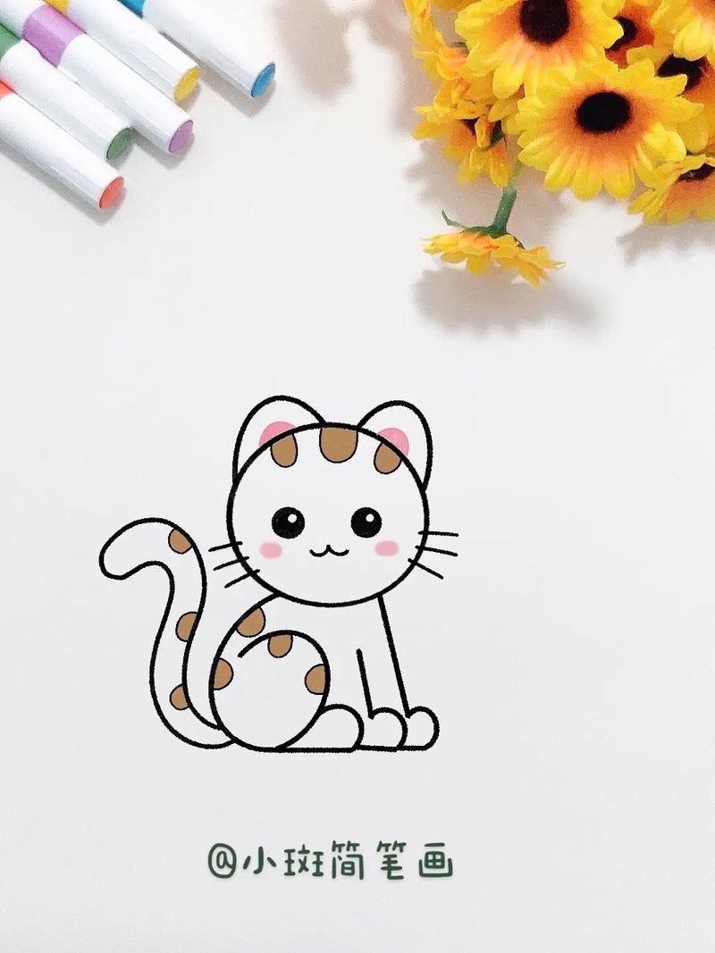可爱的小猫简笔画.一起来画可爱的小猫咪吧#简笔画 #小猫简笔 - 抖音