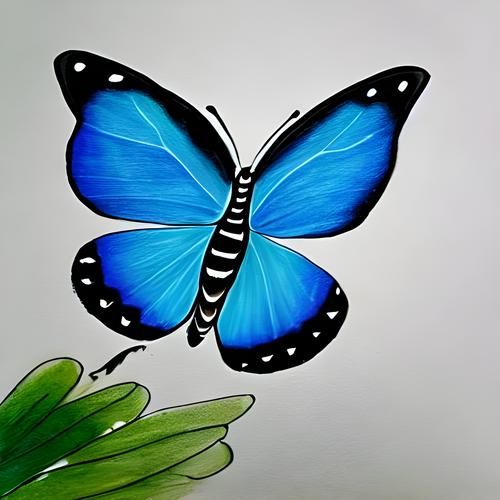 大孔雀蝶的简笔画