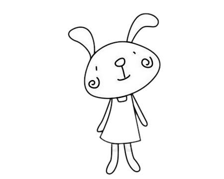 画个小白兔简笔画