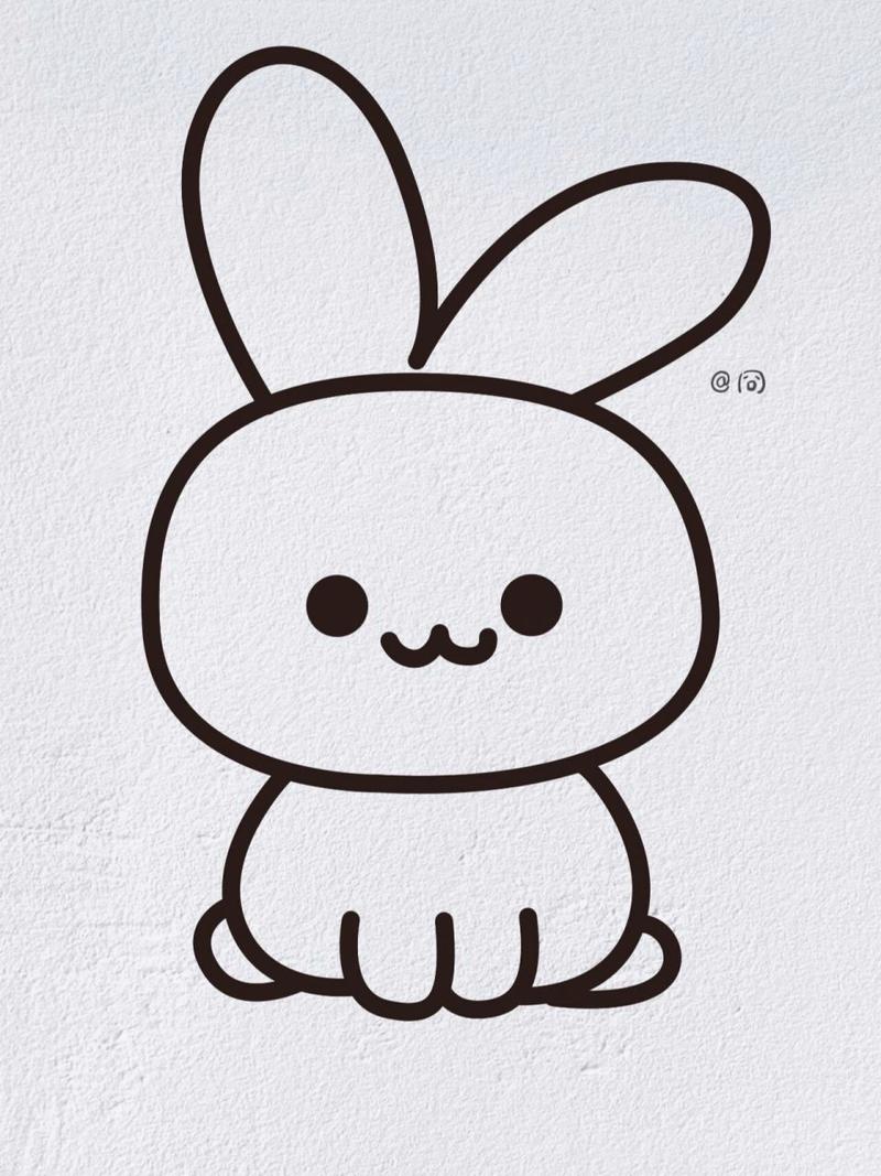 动物简笔画之可爱的小白兔(内附过程图)