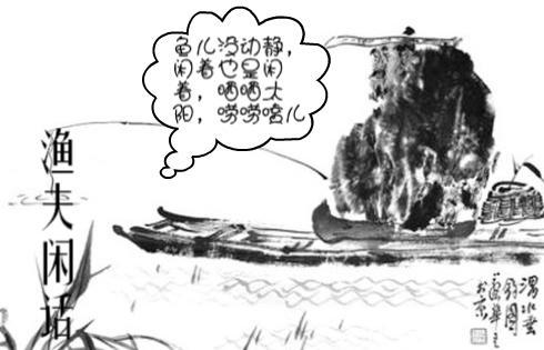 四年级秋晚的江上古诗配画简笔画