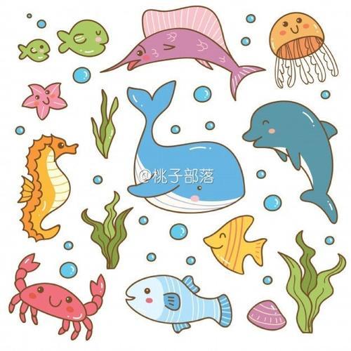 简笔画教程幼儿园彩色海底世界