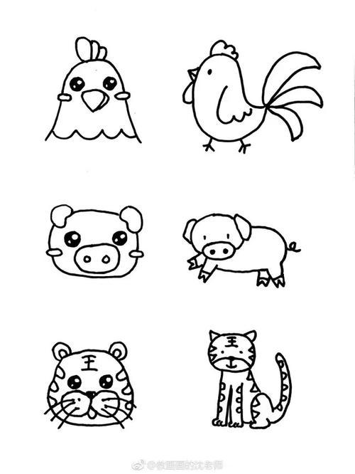 可爱小动物图画 简笔画