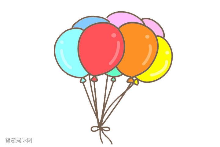 六一儿童节简笔画绘画素材漂亮的气球怎么画