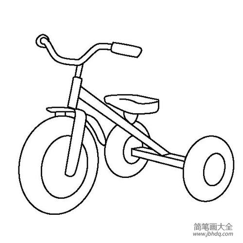 三轮脚踏车简笔画