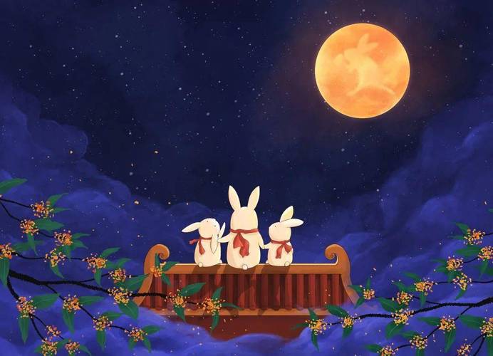 玉兔望月的简笔画
