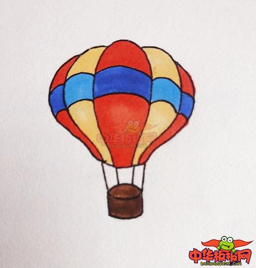 最漂亮的热气球怎么画,热气球简笔画带颜色