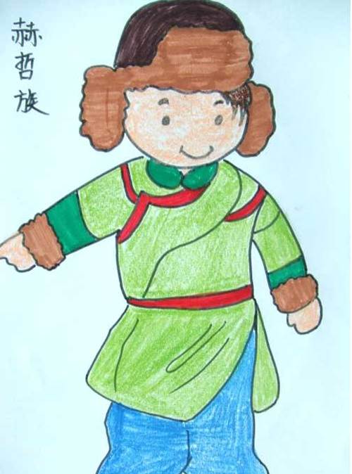 贵州少数民族服装简笔画