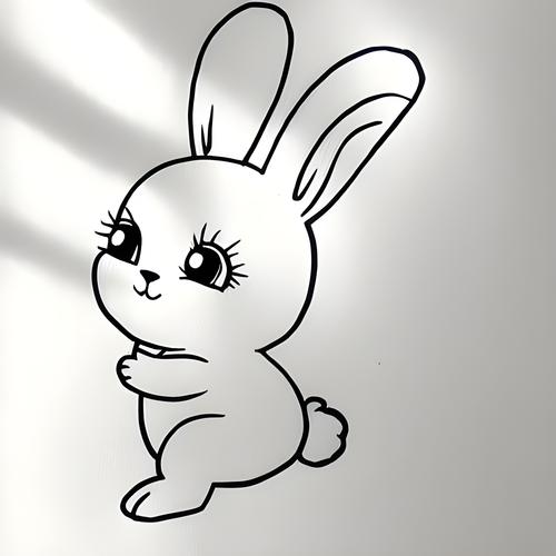 小兔子跑的快简笔画