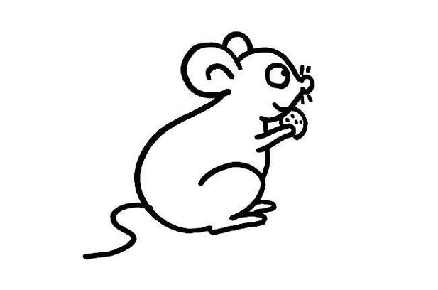 超级可爱的小老鼠简笔画