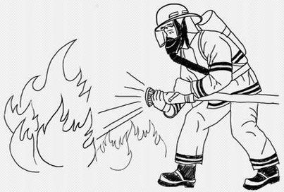 幼儿消防员幼儿消防员灭火简笔画