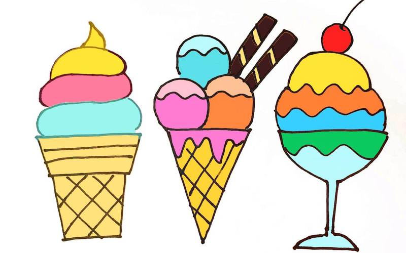 冰淇淋简笔画图片大全这是一组冰激凌简笔画的内容,希望能满足您的