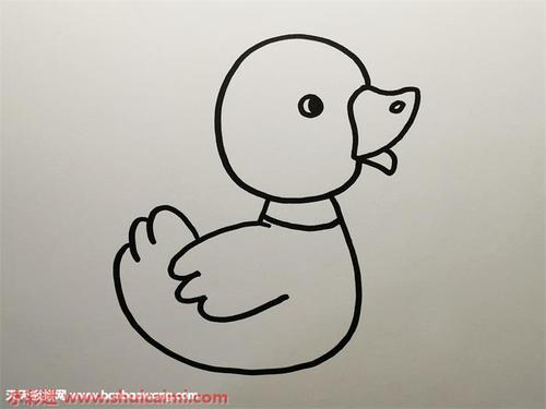 快速画鸭子的简笔画