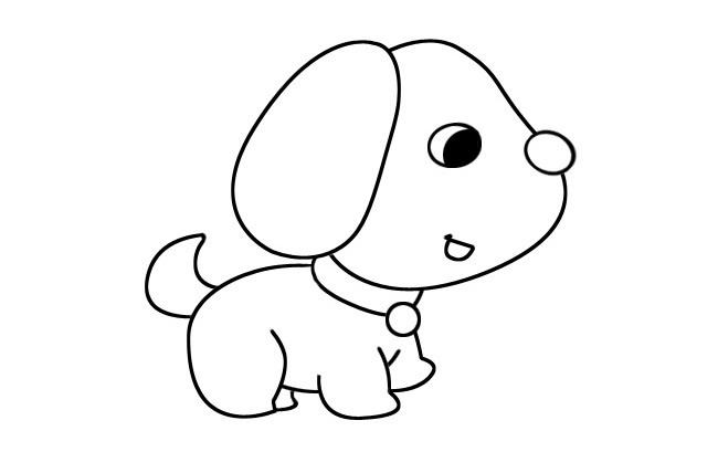 卡通小狗简笔画图片 三种可爱的小狗简单画法--简笔画大全