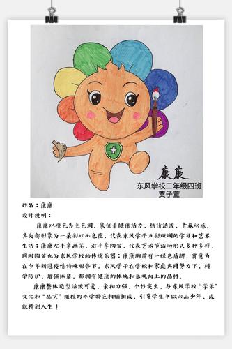 潍坊高新东风学校二年级四班艺术节参赛作品展示之《艺术节吉祥物设计