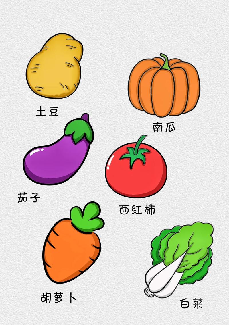 蔬菜简笔画 #儿童画 #幼儿绘画 #宝宝爱吃蔬菜#宝宝爱画画 各种各样