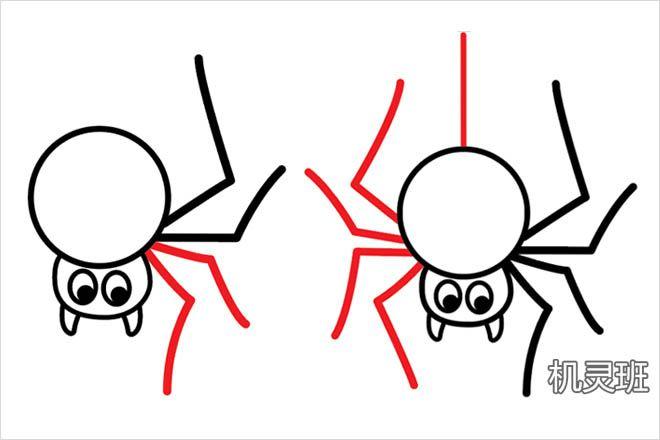 蜘蛛捉虫的简笔画