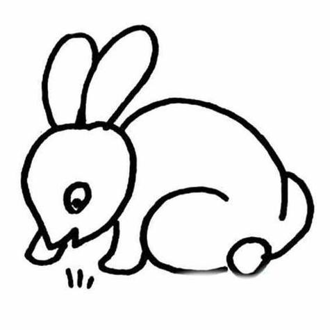 幼儿绘画兔子简笔画