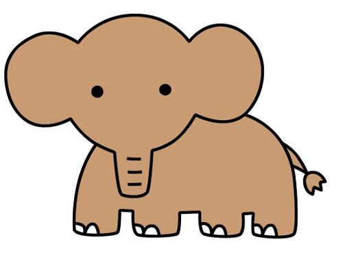 简笔画大象的三种画法