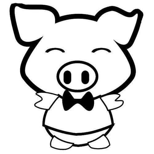 12个可爱的小猪简笔画