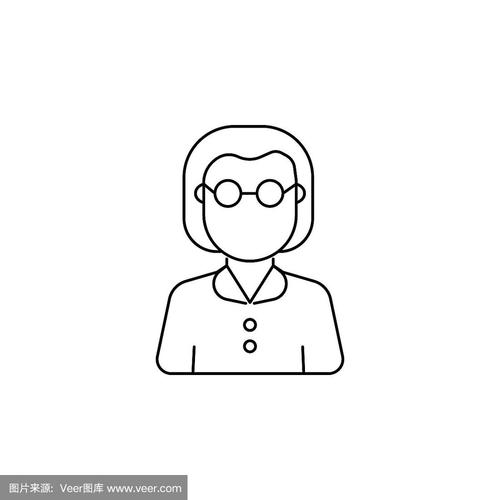 女人,教师,计算机图标,头像,讲师