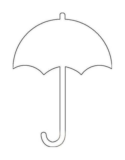 小班美术漂亮的雨伞简笔画