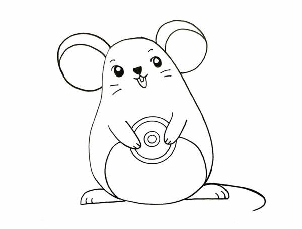 卡通图案简笔画老鼠