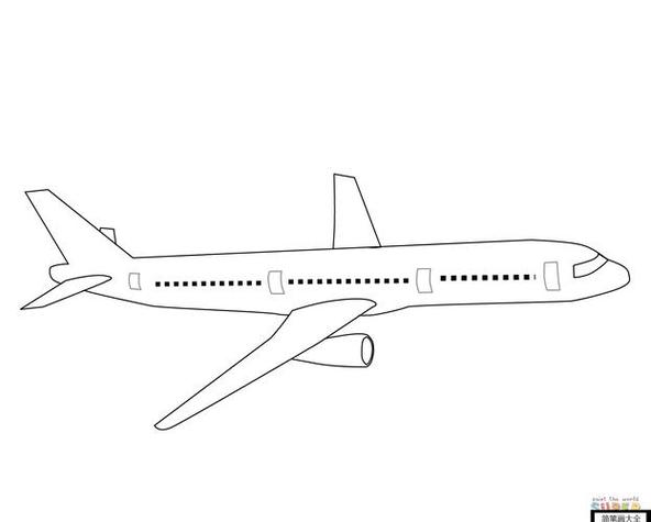 波音737的航空飞机简笔画