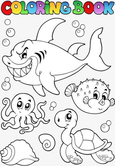 怎样画海底生物简笔画
