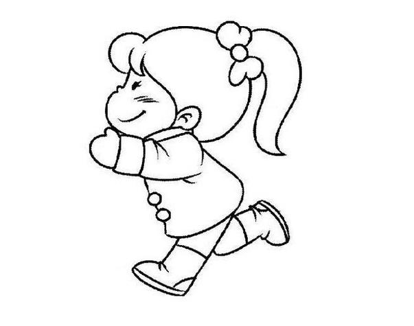 奔跑的小女孩奔跑的小女孩简笔画怎么画步骤教程