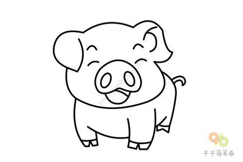 可爱的小猪简笔画图片图文