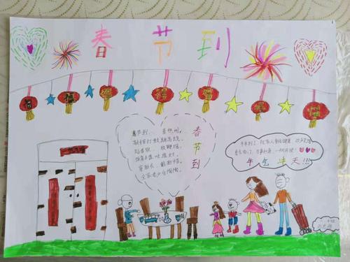 小学一年级以春节为主题的手抄报