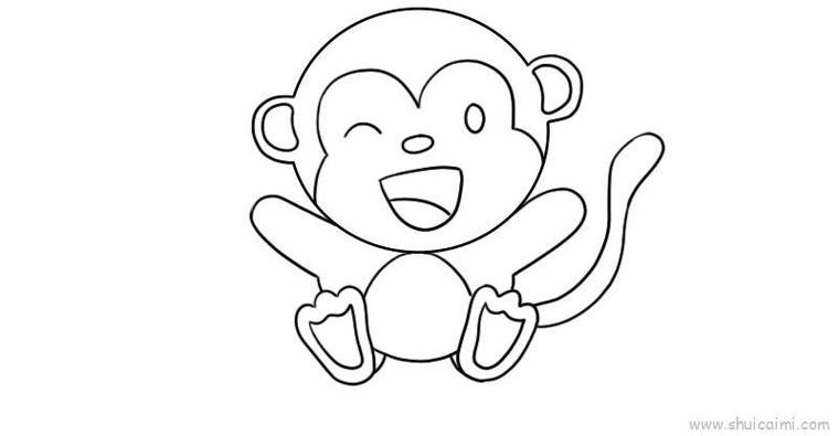 幼儿猴子简笔画图片大全