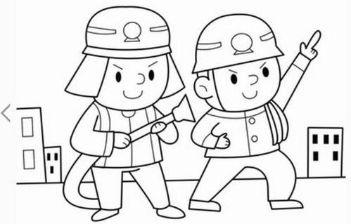幼儿园消防安全图画 简笔画