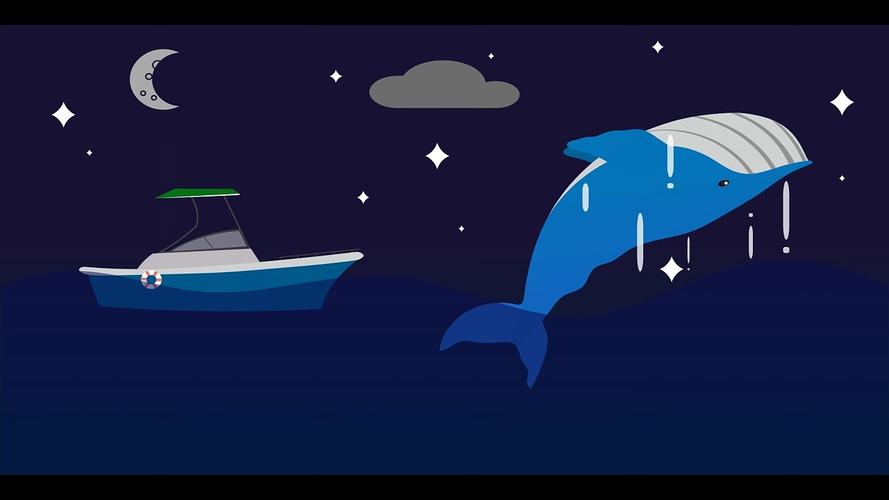 蓝色鲸鱼壁纸卡通