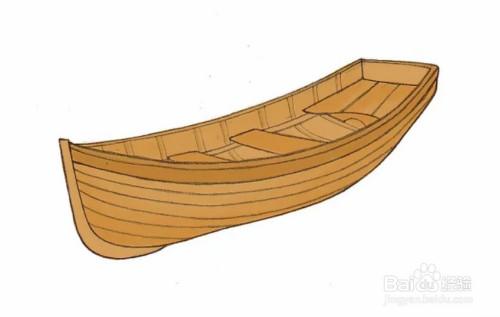 如何画木船?