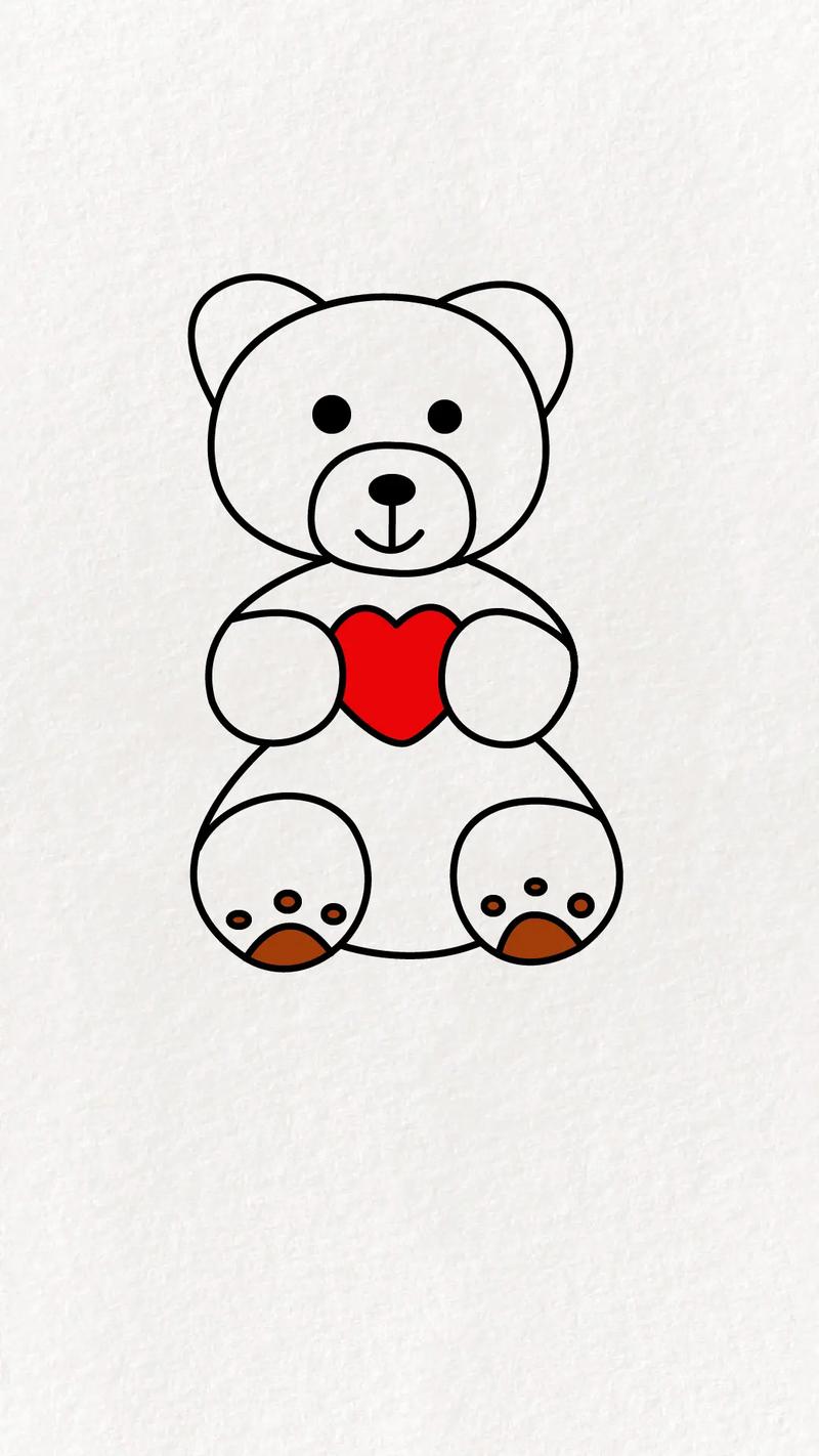 教你简单用几个数字6画一只可爱的小熊#简笔画 #零基础学画画 - 抖音