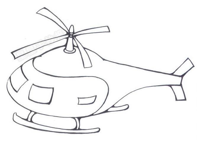 直升飞机简笔画又帅气又霸气