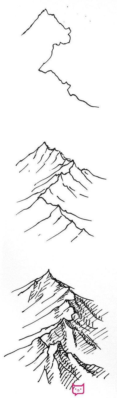 最高的山脉简笔画